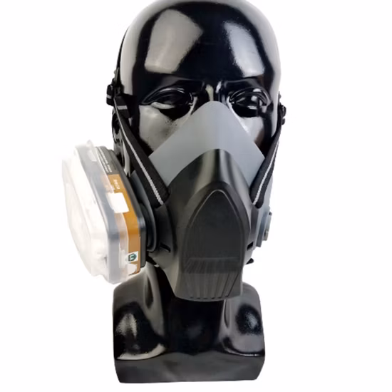 Máscara respiratória de cartucho duplo químico para poeira de gás de segurança de EPI de venda quente